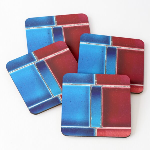 Item preview, Blue and Red Tile designed and sold by PaolinoDesigns.