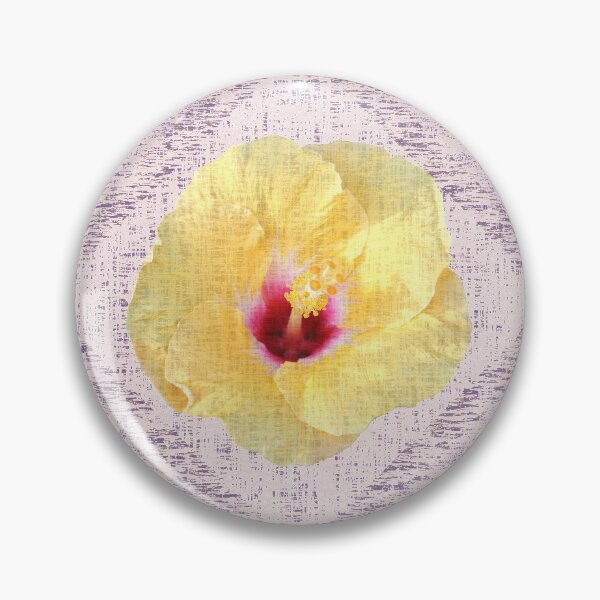 Item preview, Yellow Single Hibiscus with Red Center on Pink designed and sold by STHogan.
