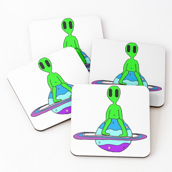 Item preview, Space Dude alien on planet designed and sold by Emily Patterson.