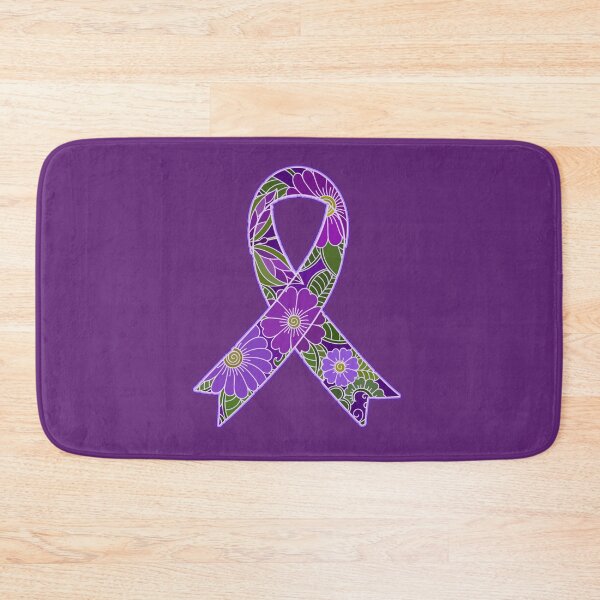 Item preview, Purple Awareness Ribbon with Floral Design designed and sold by Alondra.