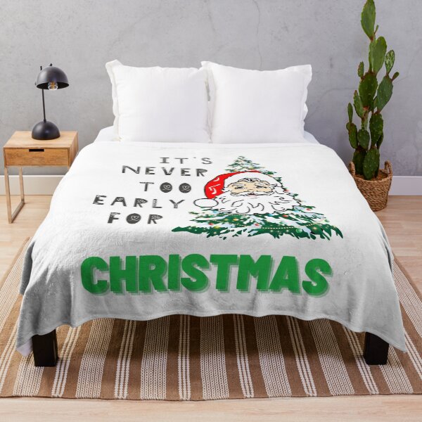 Item preview, It's Never Too Early For Christmas - Santa and Christmas Tree designed and sold by sherwinc.