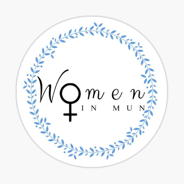 Vista previa del artículo con la obra «Mujeres en MUN Logo», diseñado y vendido por WMUN.