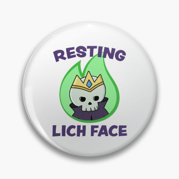 Item preview, Resting Lich Face designed and sold by Cute N' Nerdy Shop.