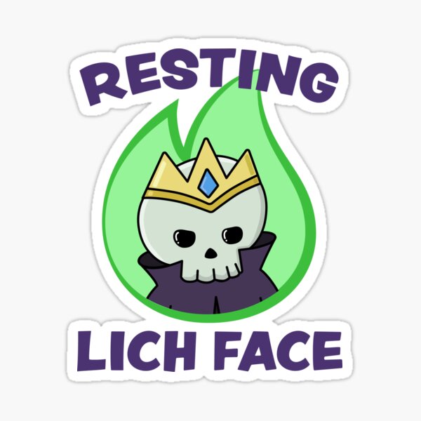 Item preview, Resting Lich Face designed and sold by Cute N' Nerdy Shop.