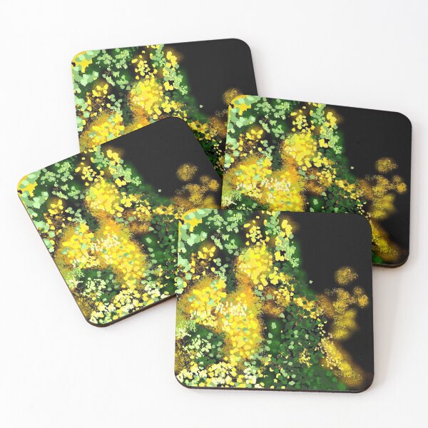 Item preview, Green Yellow Black Abstract Art designed and sold by MonksandZappa.