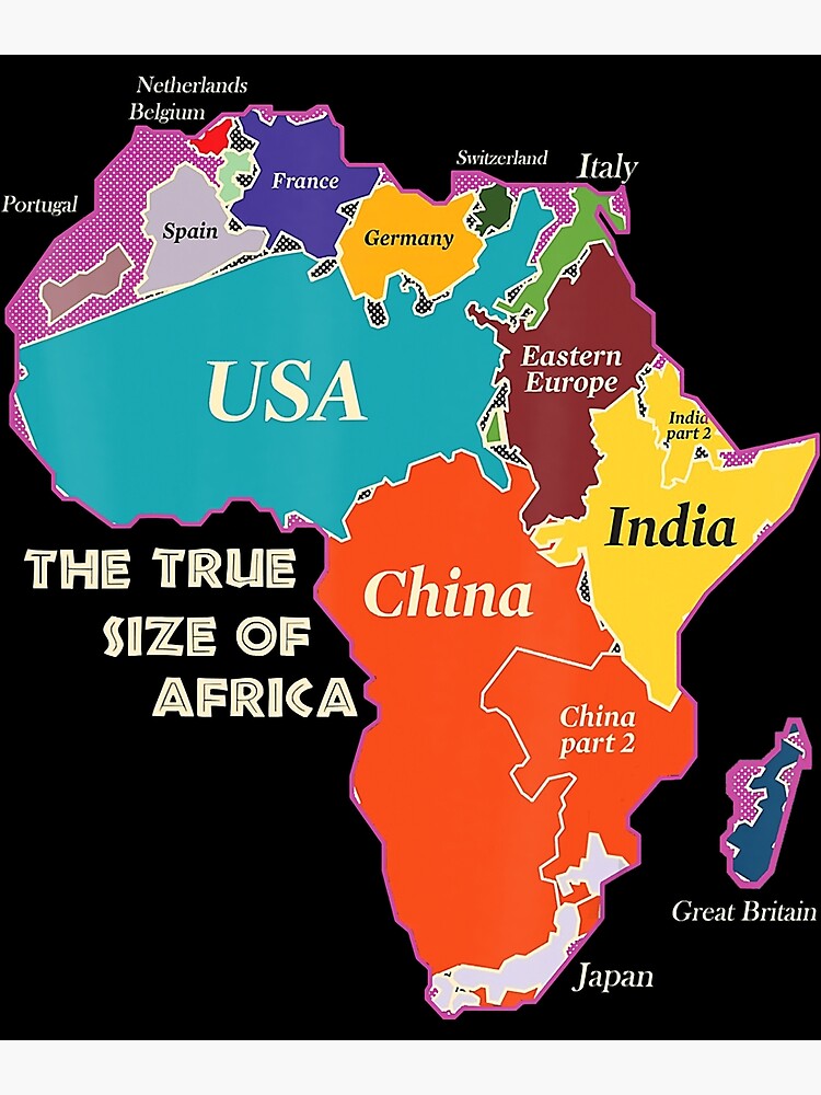 Disover The True Size of Africa Canvas