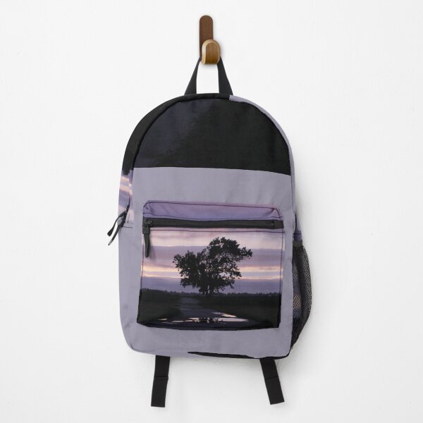 Item preview, Silhouetted Tree in Purple Hammonton Sunset designed and sold by pinebarrens.