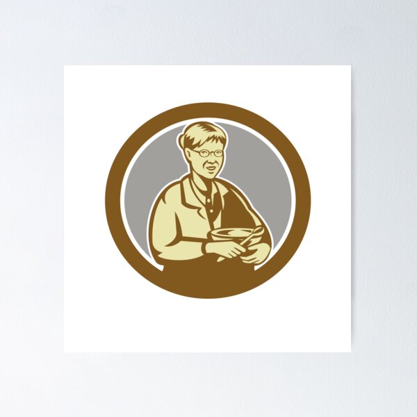 Artikelvorschau, Granny Cook Mixing Bowl Oval Retro entworfen und verkauft von patrimonio.