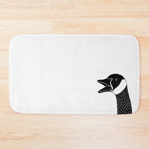 Silly Goose! B&W Bath Mat