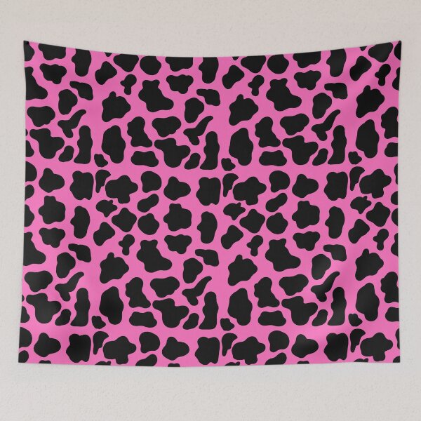 Item preview, hot pink cow print  designed and sold by prettyuglyangel.