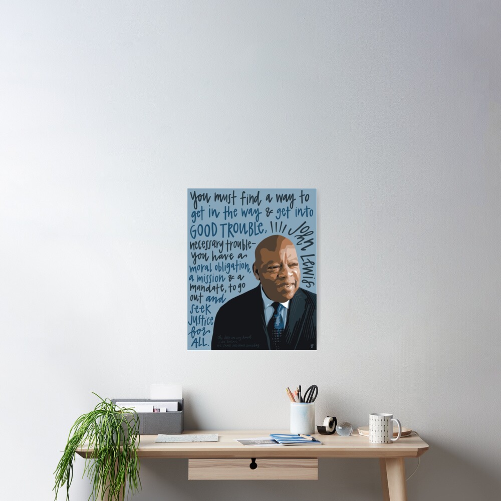 "John Lewis." Poster for Sale by emilyvpcreates Redbubble