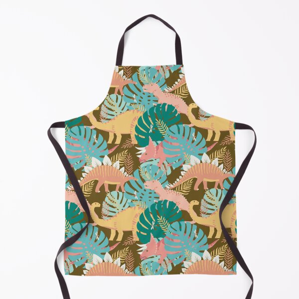 Item preview, Jungle Dinosaurs on Gold designed and sold by latheandquill.