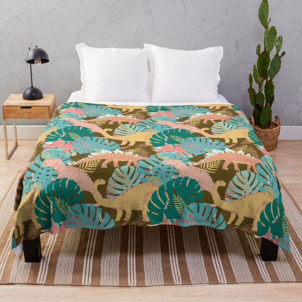 Item preview, Jungle Dinosaurs on Gold designed and sold by latheandquill.