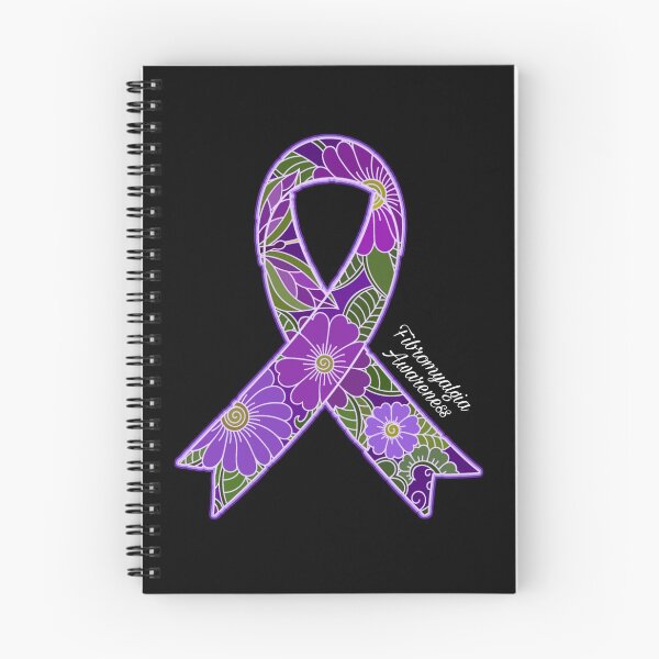 Item preview, Floral Purple Ribbon Fibromyalgia designed and sold by Alondra.