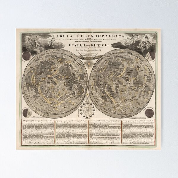 Item preview, 1742 Celestial Map of the Moon designed and sold by Gin  Neko.