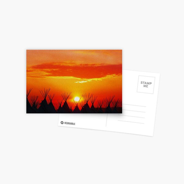 Glastonbury Festival Powow Postcard
