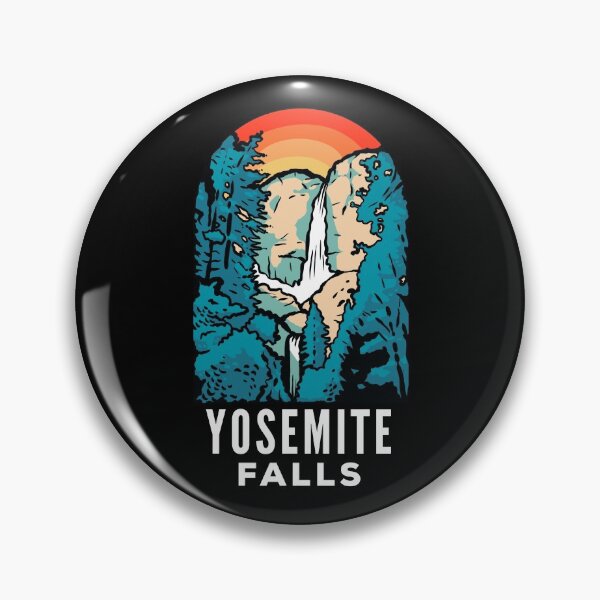 Artikelvorschau, Yosemite Falls Retro Abzeichen entworfen und verkauft von HalpinDesign.