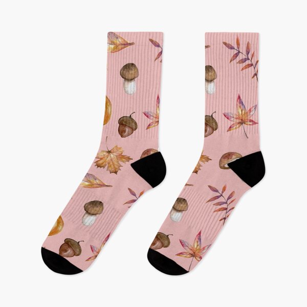 Item preview, Fall Autumn Colours Pumpkin lover Flower Leaves Mushroom Aesthetic Pattern designed and sold by cation-studio.