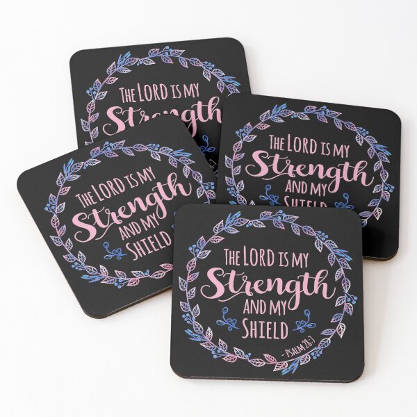 Item preview, Wreath Psalm 28:7 - The Lord is my Strength - Pink designed and sold by amazingjoy.