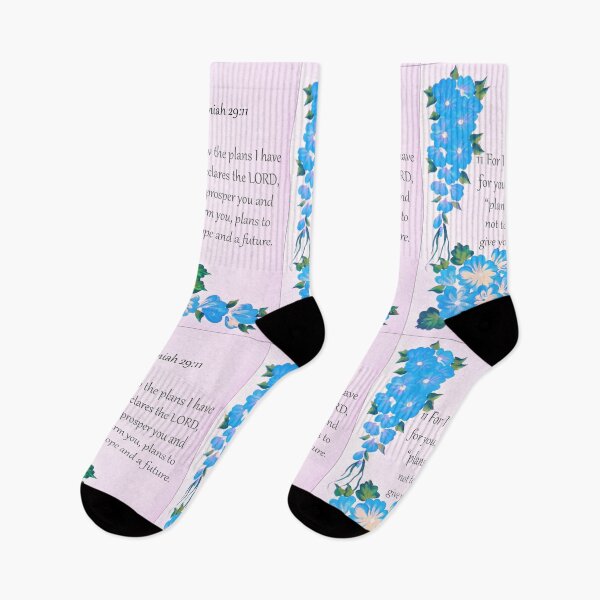Item preview, Jeremías 29 11 Flores azules designed and sold by Vallee Rose.