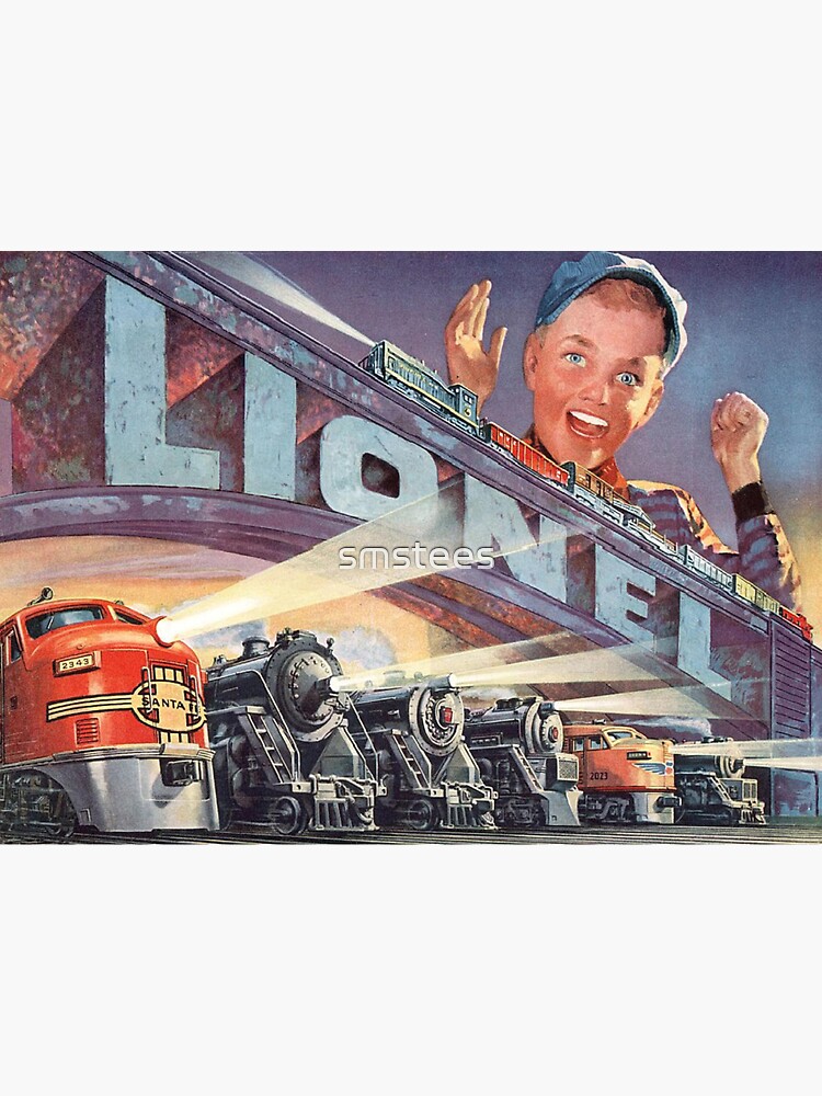 Retro Lionel Train Ad 1950 s Sticker for Sale by smstees Redbubble