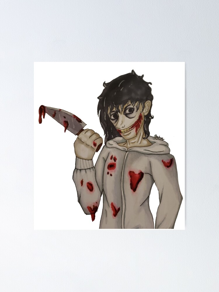 Jeff The Killer Creepypasta Poster Print