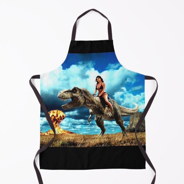 Item preview, B-Movie Colourised version of Tyrannosaur Riding Warrior Gal of the Apocalypse  designed and sold by SilentlyRob668.