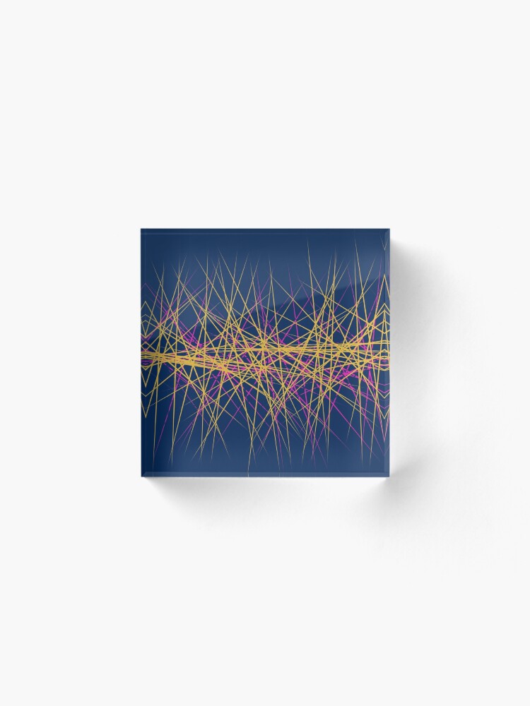 Alternate view of Spiny Golden Glow Magenta Acrylic Block