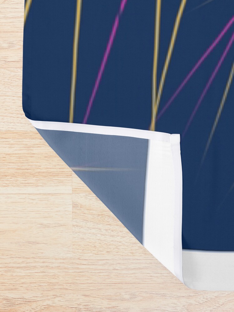 Alternate view of Spiny Golden Glow Magenta Shower Curtain