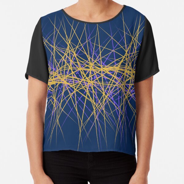 Spiny Golden Glow Purple Chiffon Top