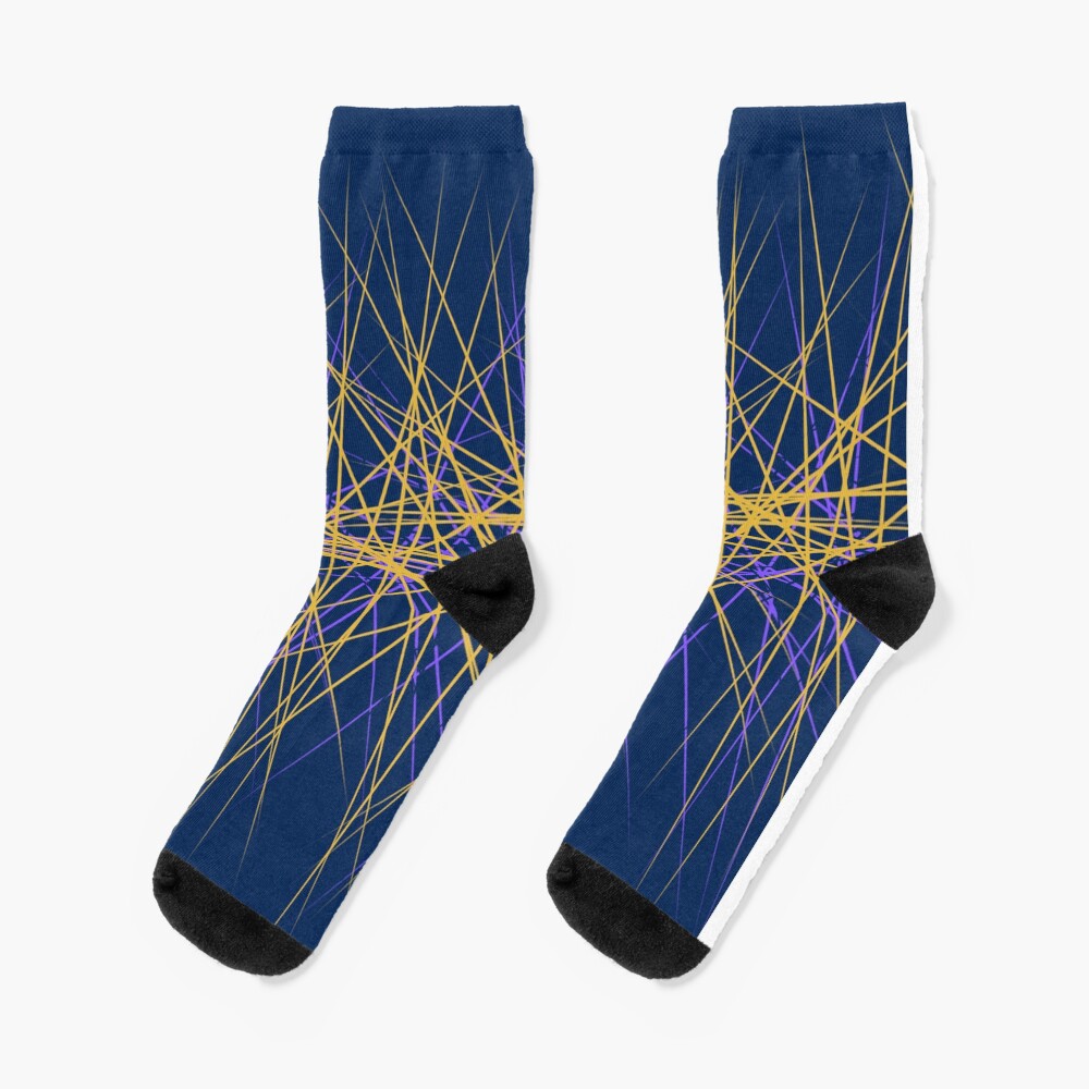 Spiny Golden Glow Purple Socks