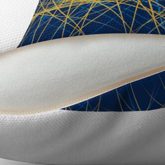 Alternate view of Spiny Golden Glow Blue Floor Pillow