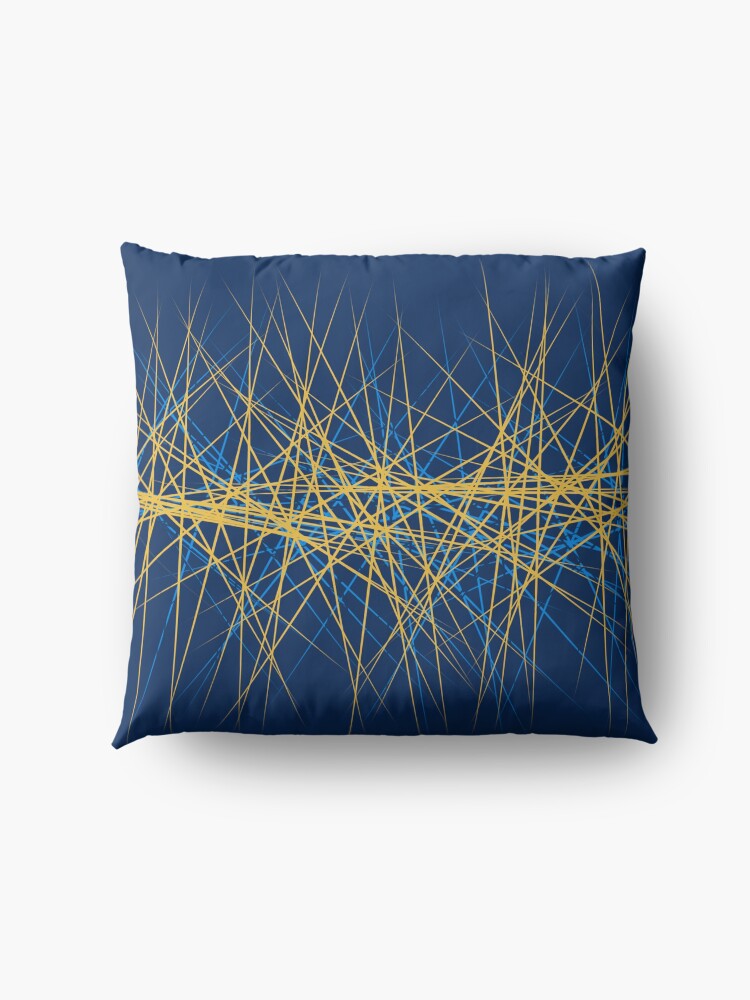 Alternate view of Spiny Golden Glow Blue Floor Pillow