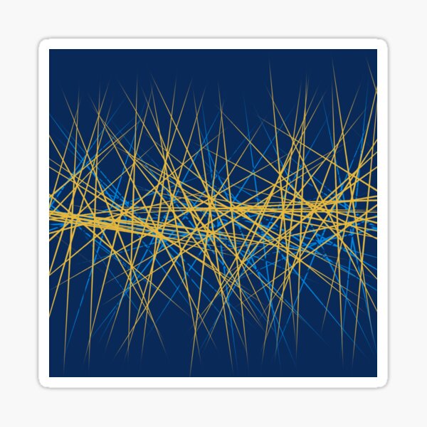 Spiny Golden Glow Blue Sticker
