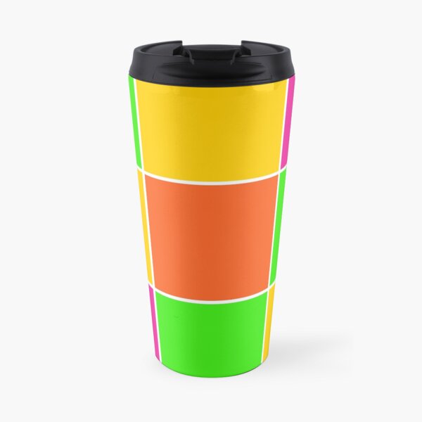 Sprouse inspired color blocks-checkered blocks-pop art Travel Mug