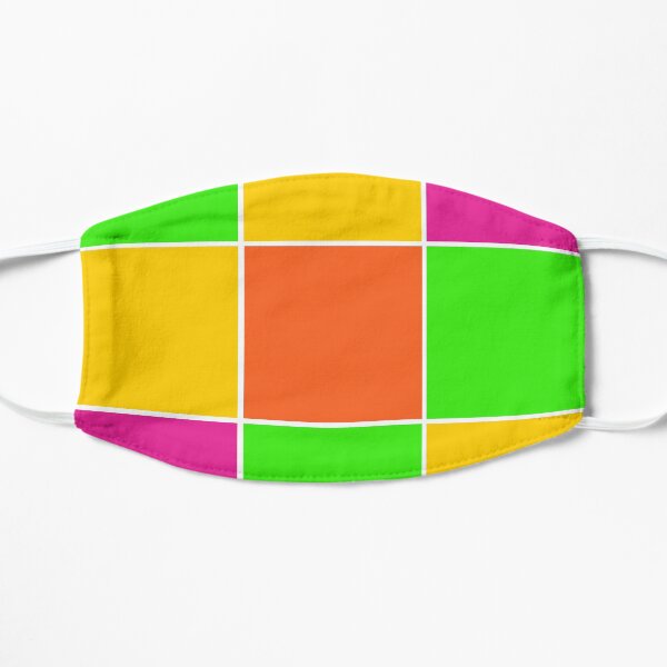 Sprouse inspired color blocks-checkered blocks-pop art Mask