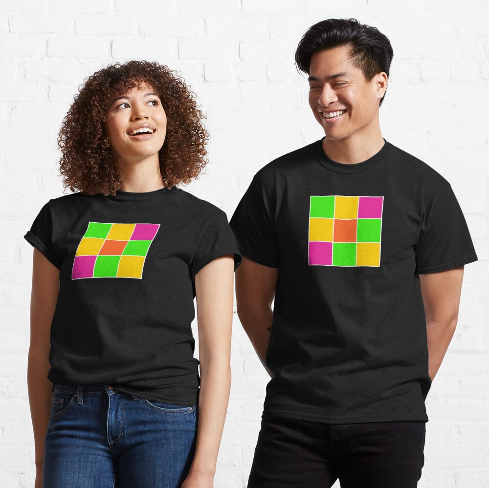 Sprouse inspired color blocks-checkered blocks-pop art Classic T-Shirt