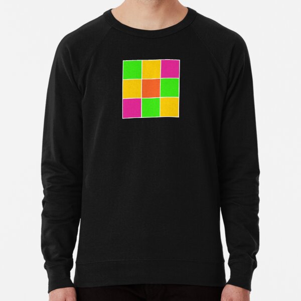 Sprouse inspired color blocks-checkered blocks-pop art Lightweight Sweatshirt