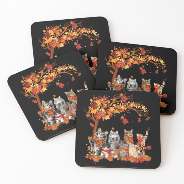 Item preview, Cats Fall Autumn Leaf designed and sold by ClarkeLilly.