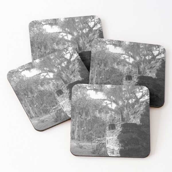 Item preview, Sugar Mill Ruins from Florida Black & White Photo designed and sold by 4Craig.