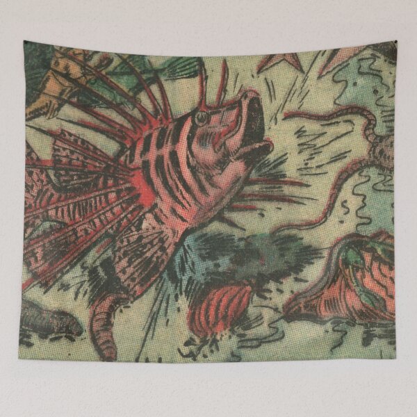 Item preview, Lion Fish - Vintage Retro Ocean Comic designed and sold by elevens.