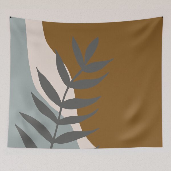 Item preview, Modern Leaves Collection Blue & Rust designed and sold by StudioPosies.