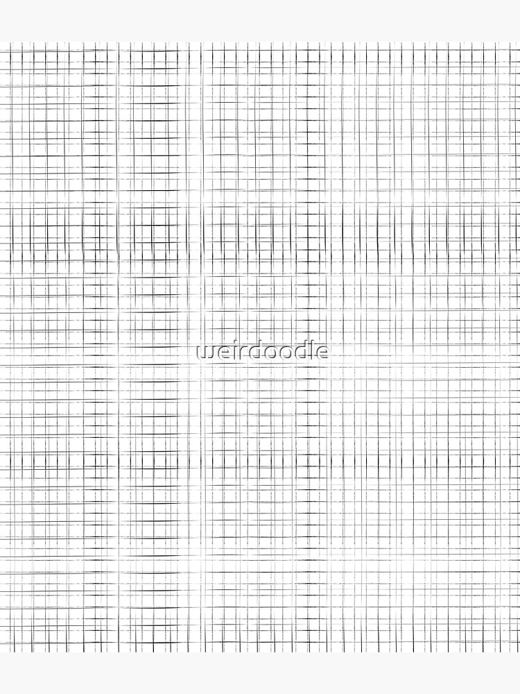 White double grid print by weirdoodle