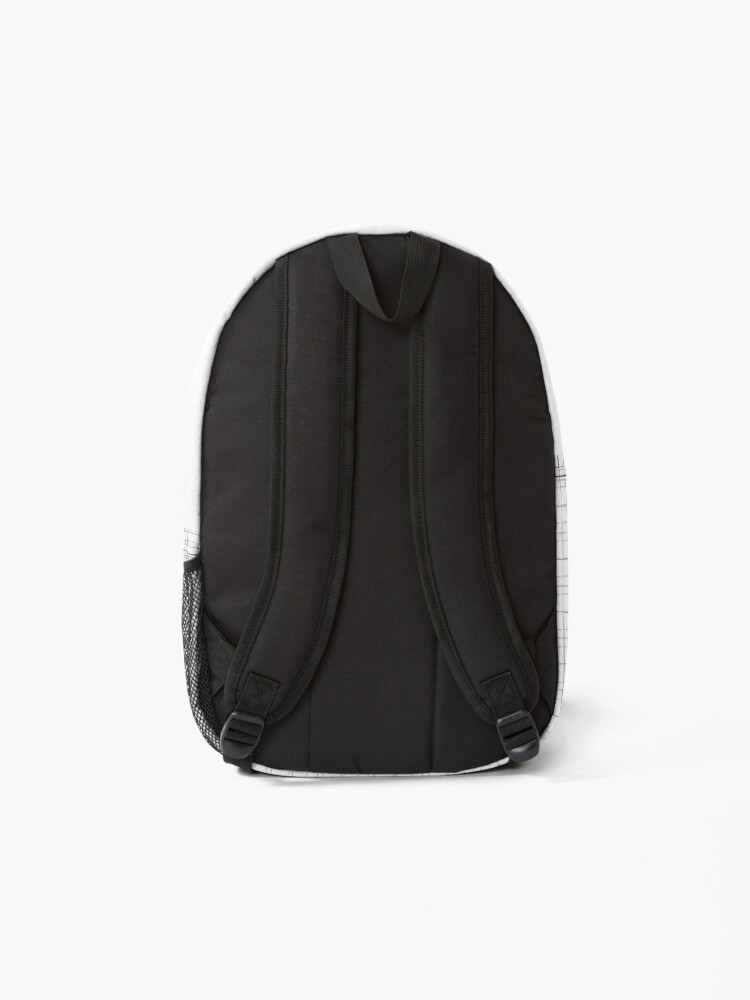 Alternate view of White double grid print Backpack