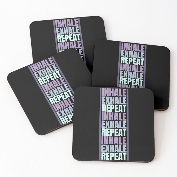 Item preview, Inhale Exhale Repeat Pattern, Yoga Quote designed and sold by hectorgool.