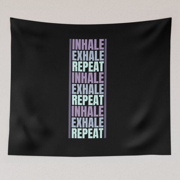 Item preview, Inhale Exhale Repeat Pattern, Yoga Quote designed and sold by hectorgool.