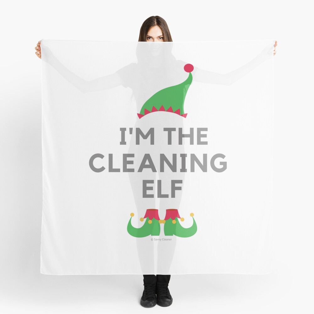 The Cleaning Elf, Funny Cleaning Humor Scarf