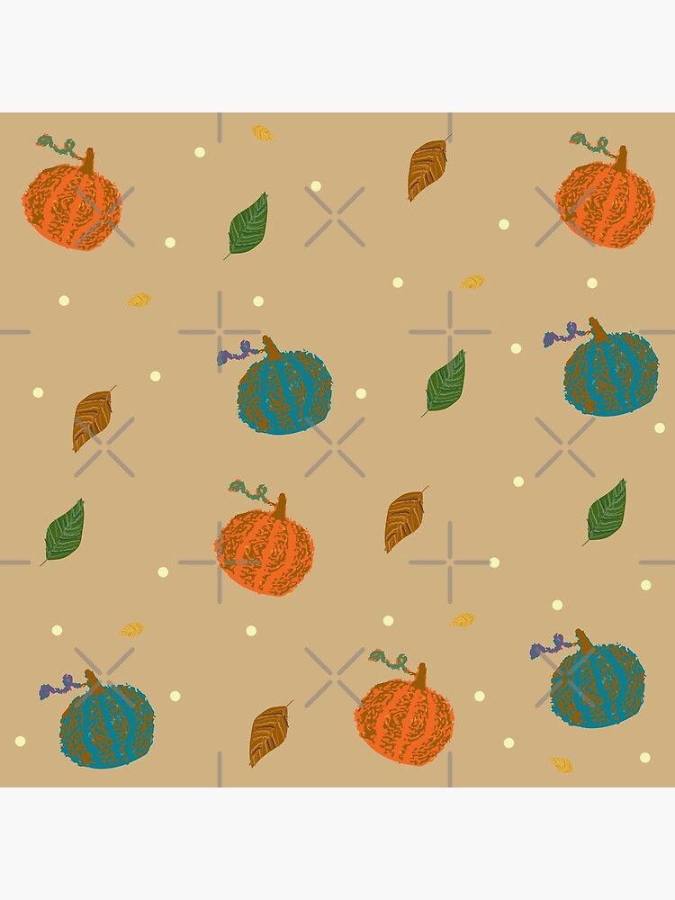 Pumpkins and Leaves by darrianrebecca