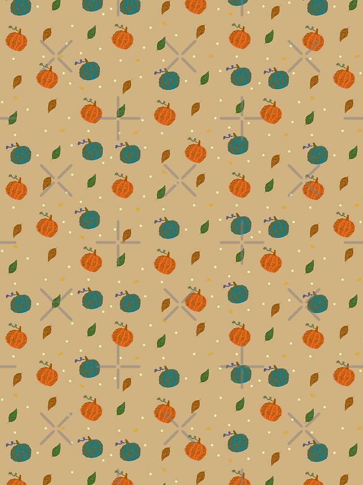 Pumpkins and Leaves by darrianrebecca