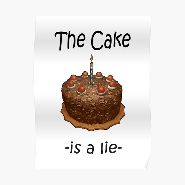 The Cake is Alive - Portal - Sticker | TeePublic